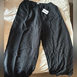 Black Pinstripe Saintart Pants